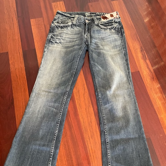 Miss Me Blue Jeans Cowhide - Picture 4 of 13